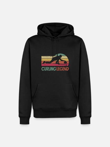 Curling Player Curler Curling Legend - Männer Premium Bio Hoodie - Schwarz
