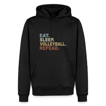 Club sportif Cadeau Volleyball - Sweat à capuche Premium bio Homme - noir - Devant - Nico (187cm)