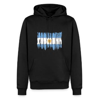Argentinien Fahne Südamerika Argentinische Flagge - Männer Premium Bio Hoodie - Schwarz - Vorne - Nico (187cm)