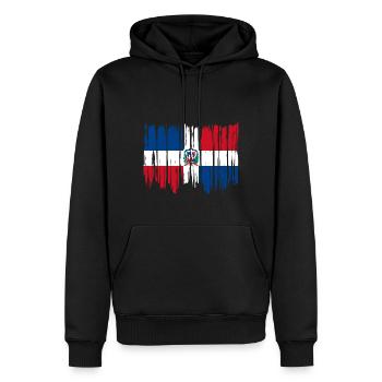Dominican Republic Flag Dom Rep Flag Travel - Men’s Premium Organic Hoodie - black - Front - Nico (187cm)