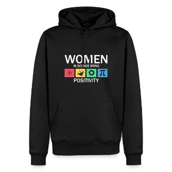 Professorin Steminist Designs für Equality Stem - Männer Premium Bio Hoodie - Schwarz - Vorne - Nico (187cm)