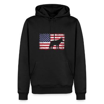 Conception de chasseur de coyote pour la chasse au coyote - Sweat à capuche Premium bio Homme - noir - Devant - Nico (187cm)