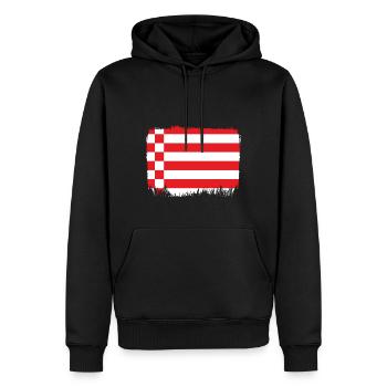 Bremen Flagge Bremer Fahne - Männer Premium Bio Hoodie - Schwarz - Vorne - Nico (187cm)