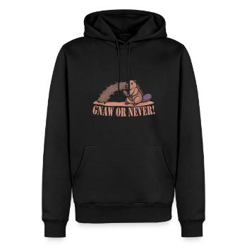 Beaver Nutria - Sweat à capuche Premium bio Homme - noir - Devant - Nico (187cm)