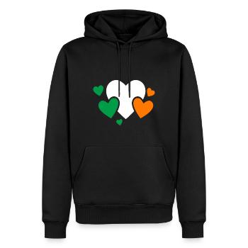 Irland Flagge Vintage Irische Fahne Dublin - Männer Premium Bio Hoodie - Schwarz - Vorne - Nico (187cm)