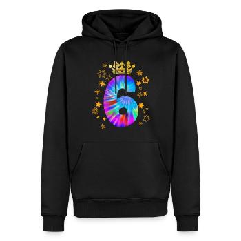 6. Geburtstag - Männer Premium Bio Hoodie - Schwarz - Vorne - Nico (187cm)
