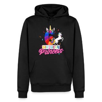 Fille du 6ème anniversaire - Sweat à capuche Premium bio Homme - noir - Devant - Nico (187cm)