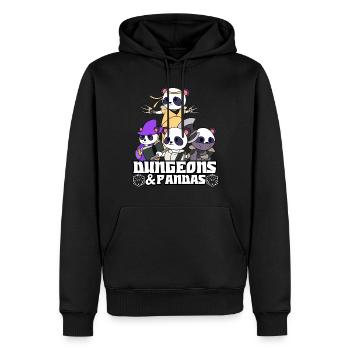 Aventure RPG Dice Fantasy Cadeau - Sweat à capuche Premium bio Homme - noir - Devant - Nico (187cm)