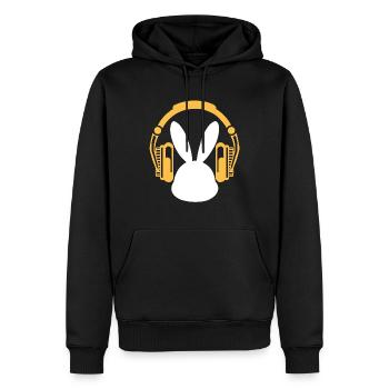 Pâques - Sweat à capuche Premium bio Homme - noir - Devant - Nico (187cm)