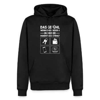 Snus Tabak Nikotin - Männer Premium Bio Hoodie - Schwarz - Vorne - Nico (187cm)