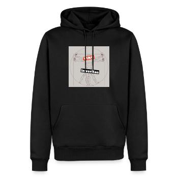 Drôle de vin à boire Design Vino à Veritas - Sweat à capuche Premium bio Homme - noir - Devant - Nico (187cm)