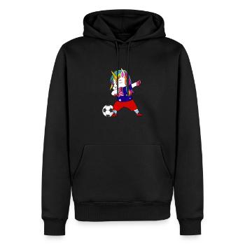 Australien-fußball-tupfendes Geschenk - Männer Premium Bio Hoodie - Schwarz - Vorne - Nico (187cm)