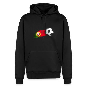 Cadeau de football au Portugal - Sweat à capuche Premium bio Homme - noir - Devant - Nico (187cm)