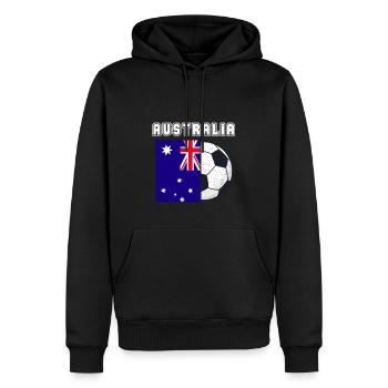 Australien Fußballmannschaft Flagge Geschenk - Männer Premium Bio Hoodie - Schwarz - Vorne - Nico (187cm)