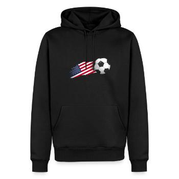 Usa-fußball-geschenk - Männer Premium Bio Hoodie - Schwarz - Vorne - Nico (187cm)