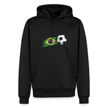 Cadeau de football au Brésil - Sweat à capuche Premium bio Homme - noir - Devant - Nico (187cm)