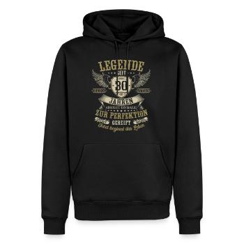 30 Geburtstag Legende Geburtstagsspruch 30 Jahre - Männer Premium Bio Hoodie - Schwarz - Vorne - Nico (187cm)