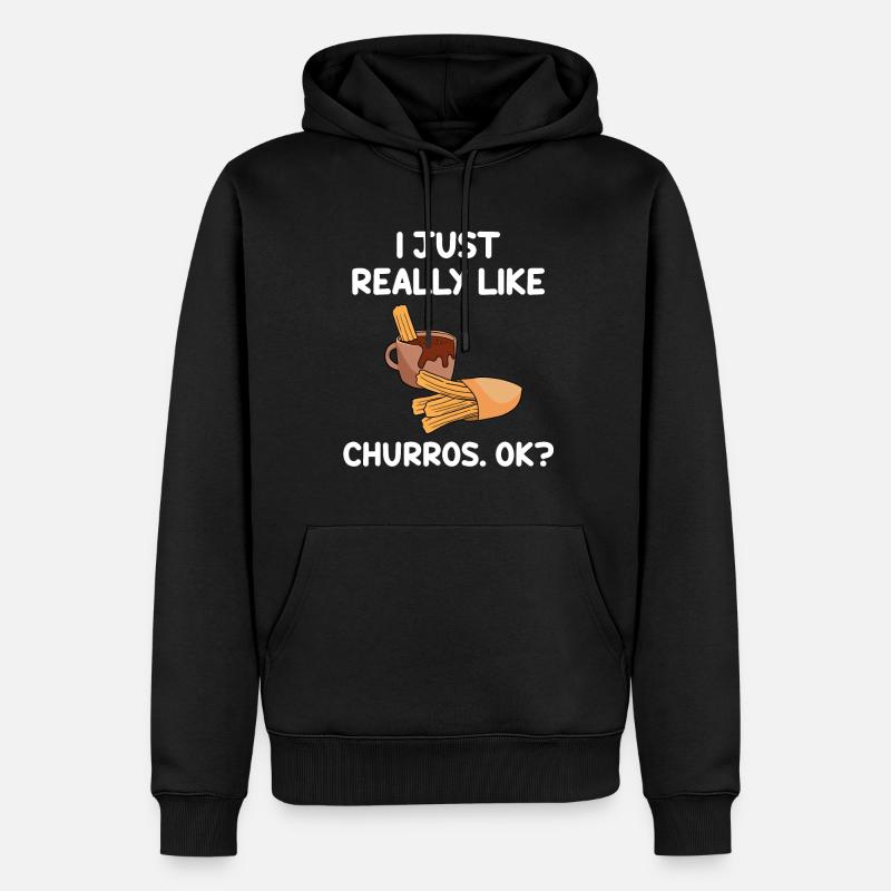 Churro Geschenk Mexico Essen - Männer Premium Bio Hoodie - Schwarz