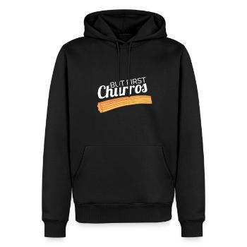 Churro Gift Mexico Nourriture - Sweat à capuche Premium bio Homme - noir - Devant - Nico (187cm)