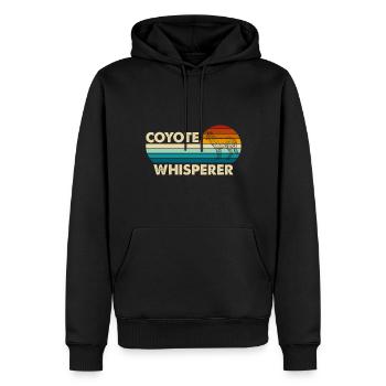 Chasse au coyote Coyote Hunter Coyote - Sweat à capuche Premium bio Homme - noir - Devant - Nico (187cm)