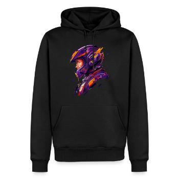 Future astronaut with space suit - Men’s Premium Organic Hoodie - black - Front - Nico (187cm)