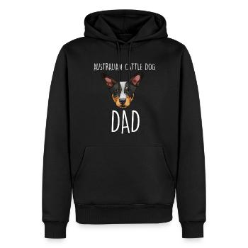 Bouvier australien - Sweat à capuche Premium bio Homme - noir - Devant - Nico (187cm)