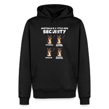 Bouvier australien - Sweat à capuche Premium bio Homme - noir - Devant - Nico (187cm)