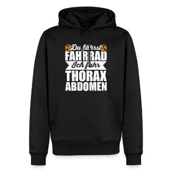 MTRA Röntgen Radiologie Radiologe - Männer Premium Bio Hoodie - Schwarz - Vorne - Nico (187cm)