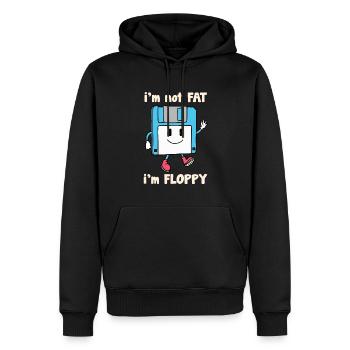 Floppy Disk Witz Joke - Männer Premium Bio Hoodie - Schwarz - Vorne - Nico (187cm)