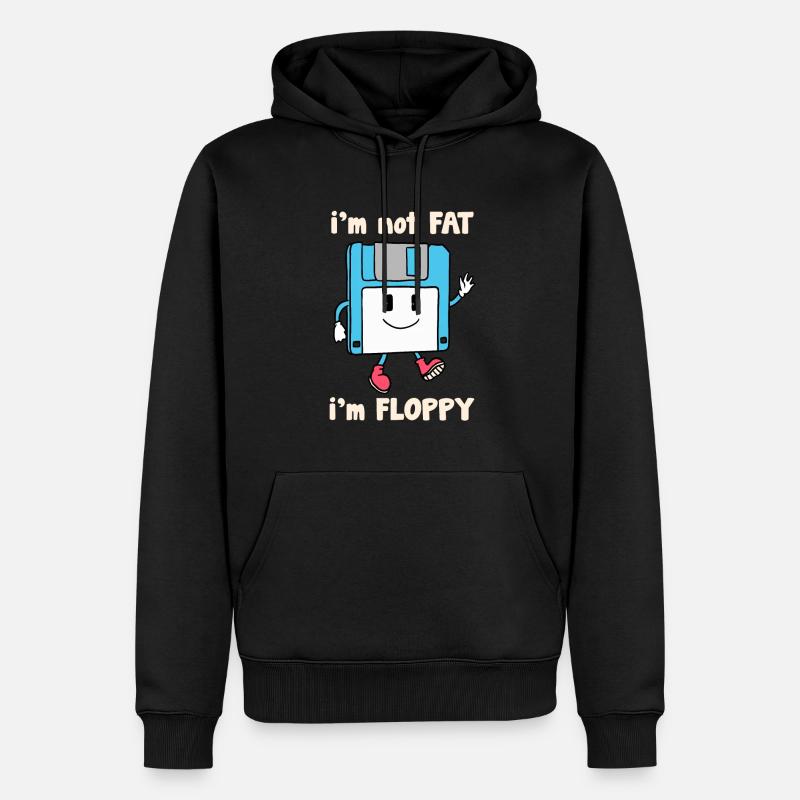 Floppy Disk Witz Blague - Sweat à capuche Premium bio Homme - noir