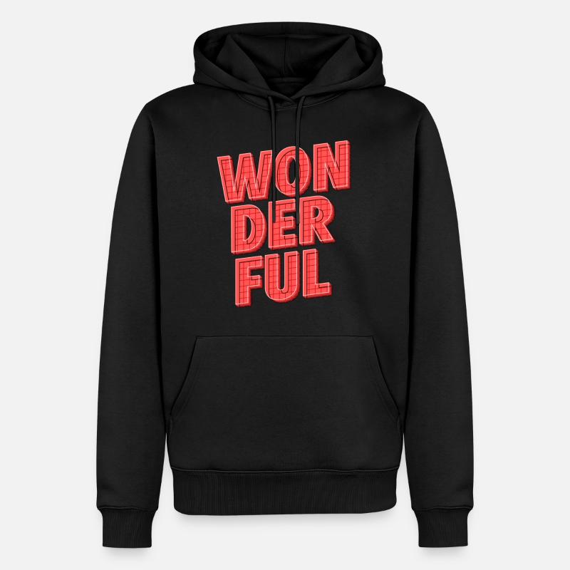 Merveilleux | Rayonner avec de l’énergie positive - Sweat à capuche Premium bio Homme - noir