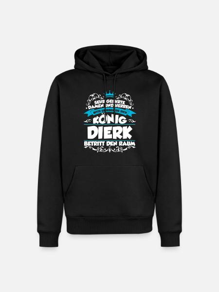Dierk Name Design - Männer Premium Bio Hoodie - Schwarz