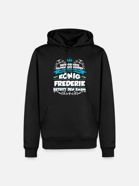 Frederik Name Design - Männer Premium Bio Hoodie - Schwarz