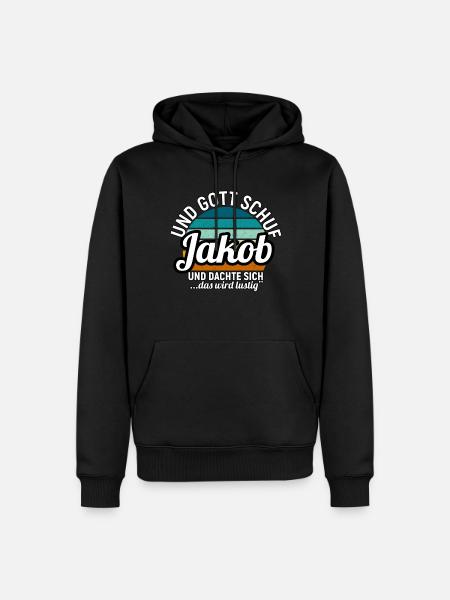 Jakob - Männer Premium Bio Hoodie - Schwarz