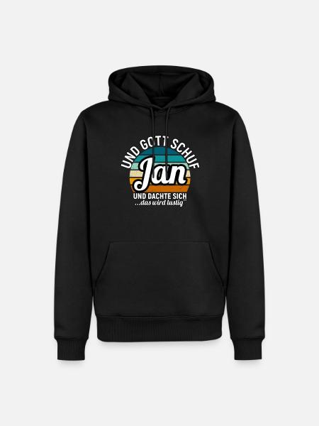 Jan - Männer Premium Bio Hoodie - Schwarz