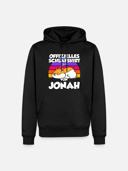Offizielles Schlafshirt Von Jonah - Männer Premium Bio Hoodie - Schwarz
