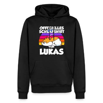 Offizielles Schlafshirt Von Lukas - Männer Premium Bio Hoodie - Schwarz - Vorne - Nico (187cm)