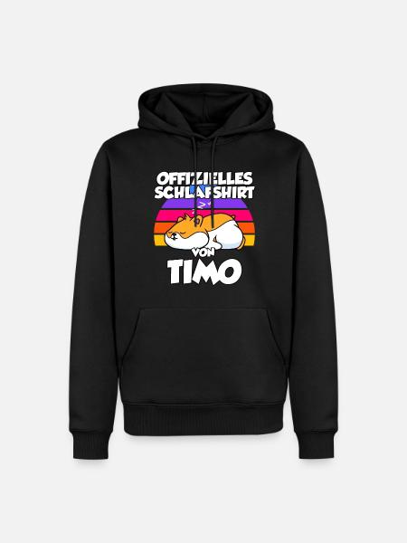 Offizielles Schlafshirt Von Timo - Männer Premium Bio Hoodie - Schwarz