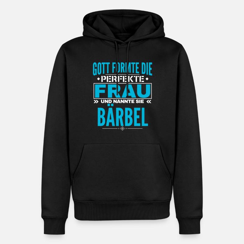 Bärbel Name Design - Sweat à capuche Premium bio Homme - noir