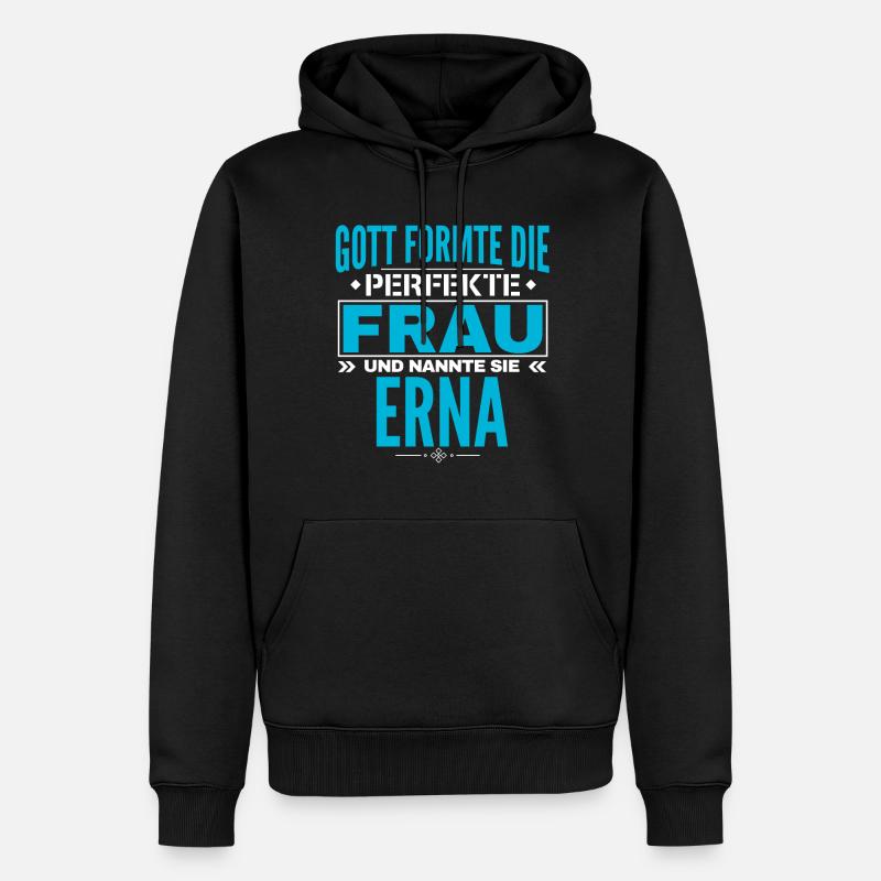 Conception du nom d’Erna - Sweat à capuche Premium bio Homme - noir
