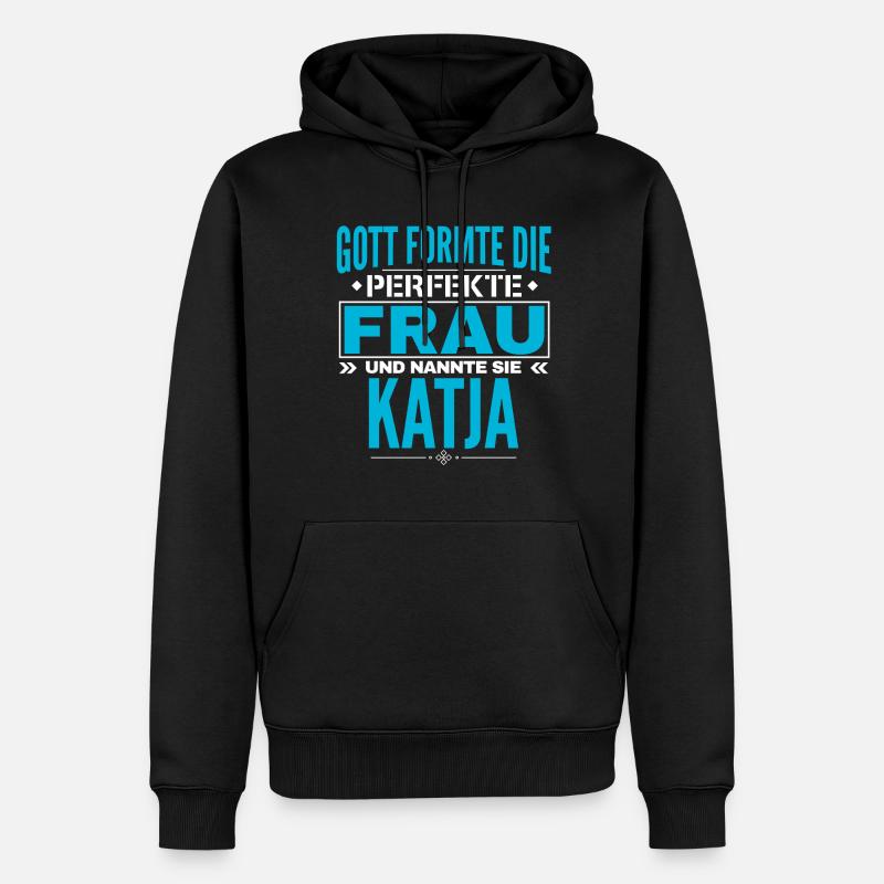 Conception du nom Katja - Sweat à capuche Premium bio Homme - noir