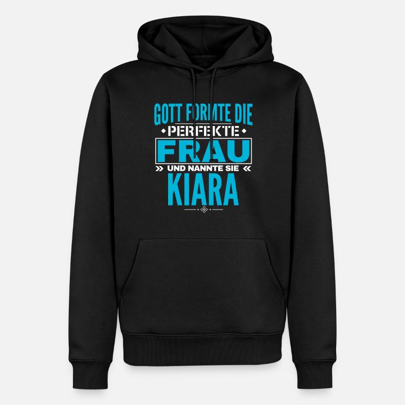 Conception du nom Kiara - Sweat à capuche Premium bio Homme - noir