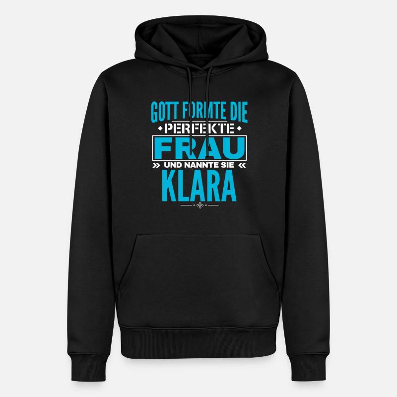 Conception du nom Klara - Sweat à capuche Premium bio Homme - noir