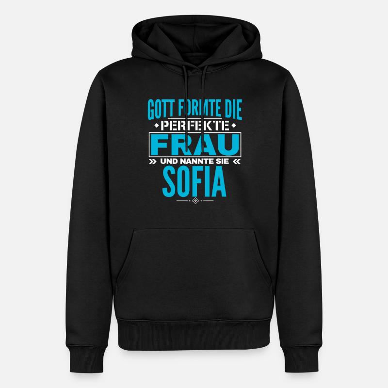 Sofia Name Design - Männer Premium Bio Hoodie - Schwarz