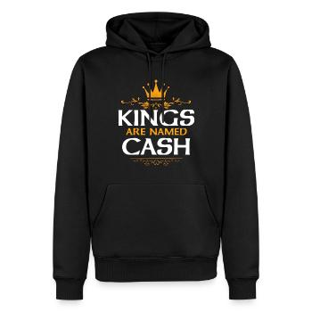 Argent - Sweat à capuche Premium bio Homme - noir - Devant - Nico (187cm)