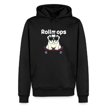 Vadrouille à rouleaux - Sweat à capuche Premium bio Homme - noir - Devant - Nico (187cm)