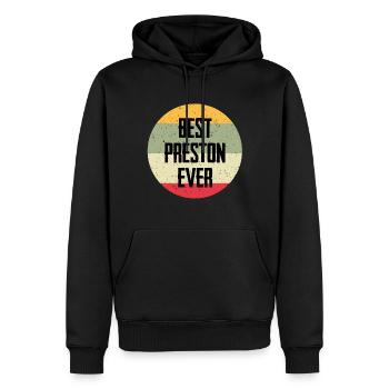 Le meilleur Preston de tous les temps - Sweat à capuche Premium bio Homme - noir - Devant - Nico (187cm)