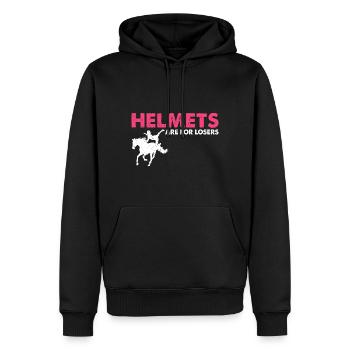 Conception acrobatique de voûte et cheval équestre - Sweat à capuche Premium bio Homme - noir - Devant - Nico (187cm)