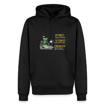 Kernenergie Spruch für Kernenergie - Männer Premium Bio Hoodie - Schwarz - Vorne - Nico (187cm)