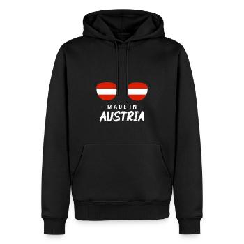 Drapeau de l’Autriche Drapeau de l’Autriche AT - Sweat à capuche Premium bio Homme - noir - Devant - Nico (187cm)